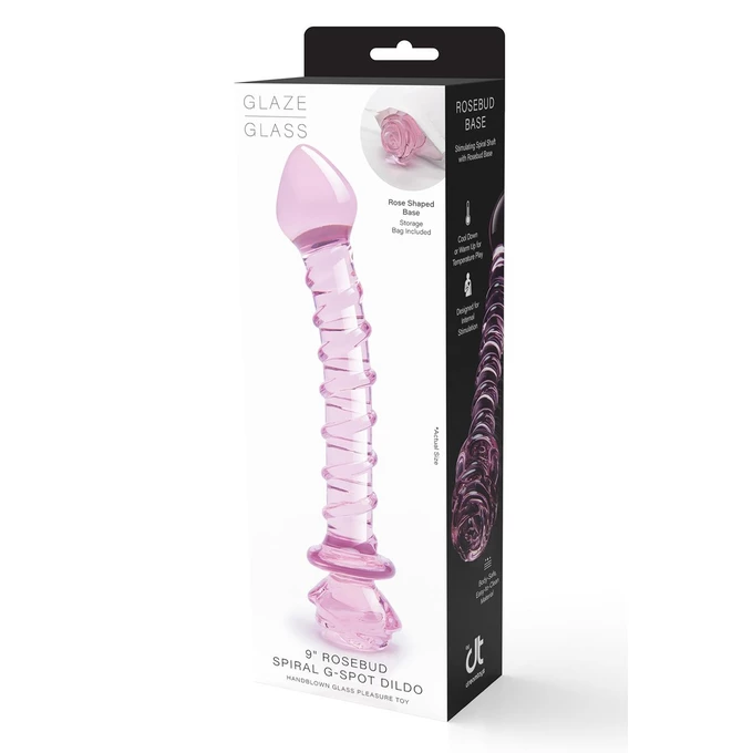 Dream toys Glaze Glass Rosebud Spiral - Szklane dildo