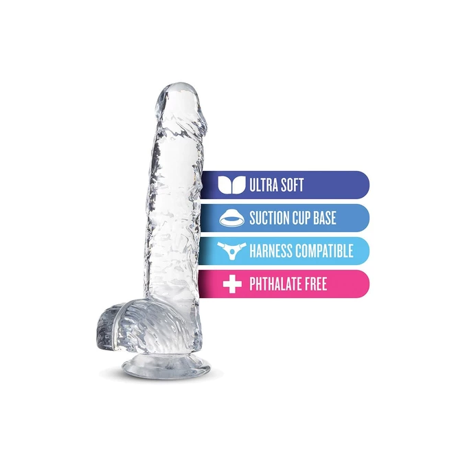 B yours 6 Inch Crystalline - Dildo klasyczne, przeźroczyste