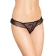 Softline G-String 2384 - Stringi z otwartym krokiem, czarne