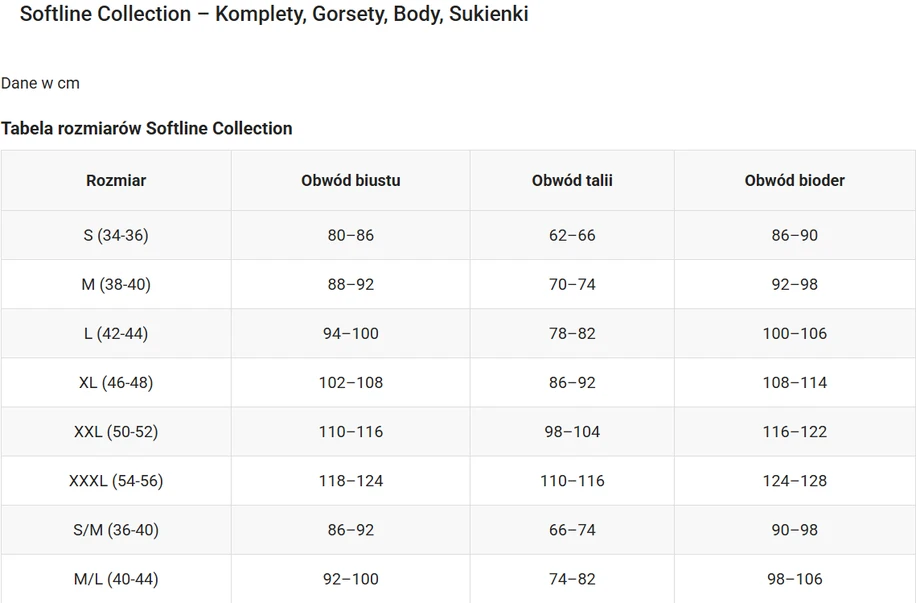 Softline Anna Plus Size - Koronkowe body ️ Sensu sklep