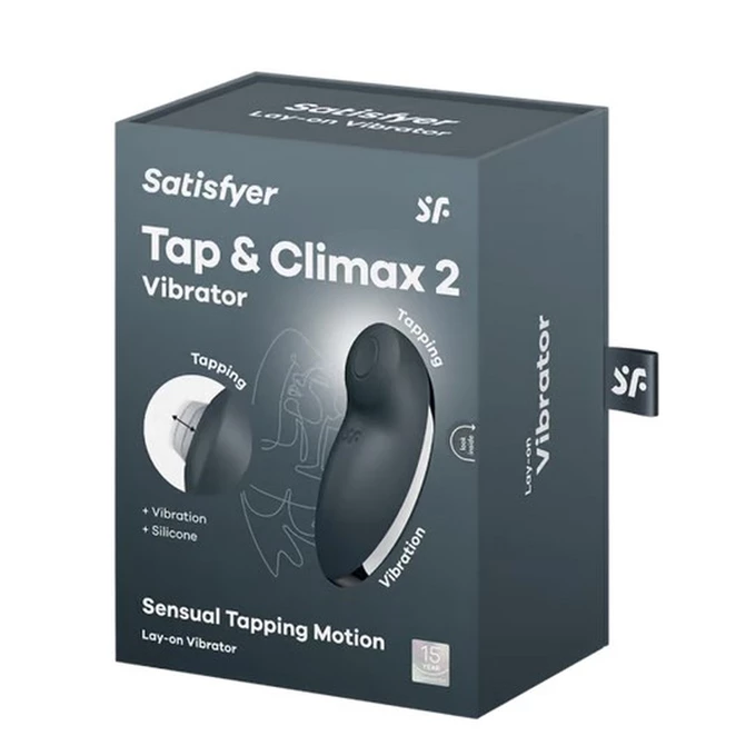 Satisfyer Tap &amp; Climax 2 grey - Wibrator łechtaczkowy, ciemnoszary