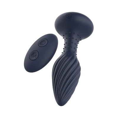 Dream toys Triton - Korek analny wibrujący sterowany pilotem, z funkcją rotacji