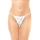 Softline 2282 - Stringi z otwartym krokiem, białe