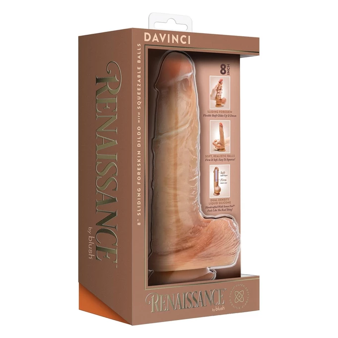 Blush Renaissance Davinci 8 inch - Dildo klasyczne z przyssawką