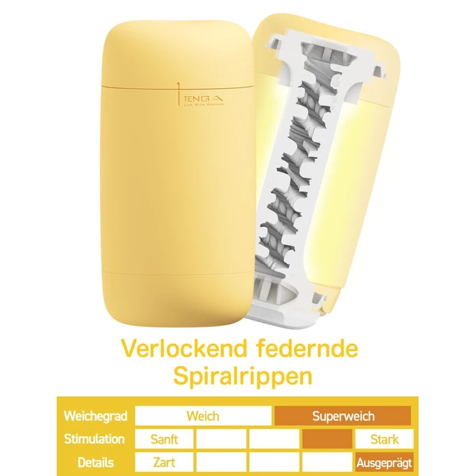 Tenga Puffy Custard Yellow - Masturbator Klasyczny z miękką teksturą