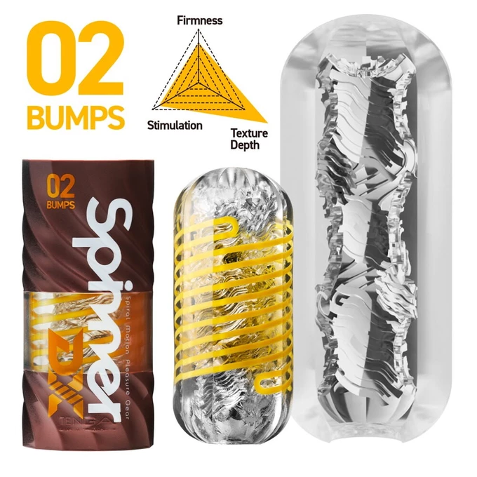 Tenga Spinner DX 02 Bumps - Masturbator klasyczny z efektem skręcania