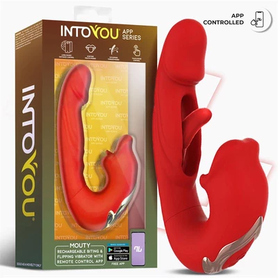 Intoyou Mouty Vibe - Wibrator króliczek z ruchomym językiem i symulacją oralną, sterowane aplikacją