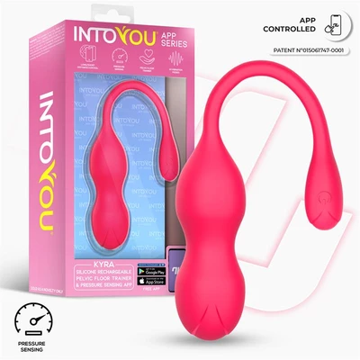 Intoyou Kyra Pelvic - Kulki gejszy sterowane aplikacją, Różowe