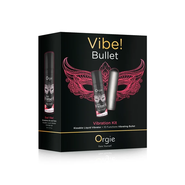 Orgie Vibe! Bullet - Zestaw wibrator bullet z olejkiem intymnym 