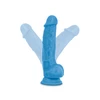Blush 7,5 Inch Dual Destiny - Dildo klasyczne z przyssawką, niebieskie