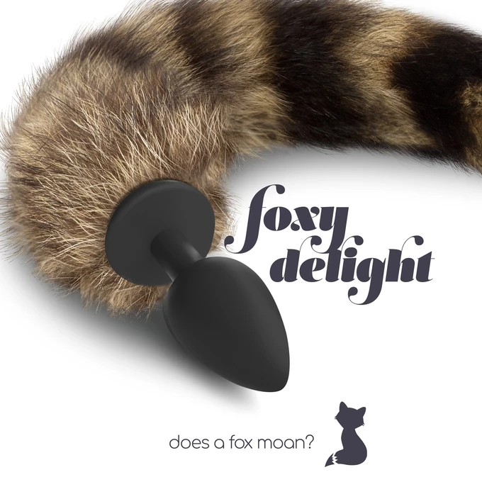 Crushious Foxy delight - Korek analny z ogonem, czarny