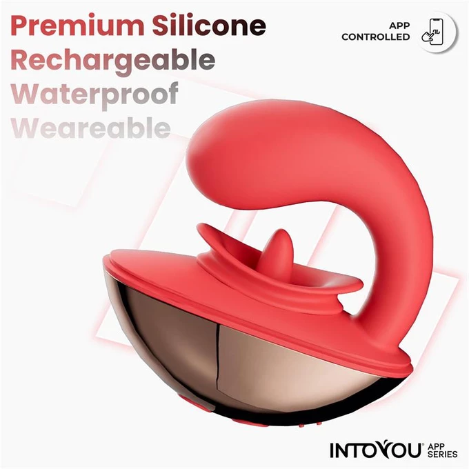 Intoyou Rondy - Wibrator podwójny z symulacją seksu oralnego, sterowany aplikacją