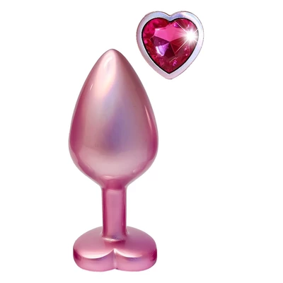 Dream Toys Gleaming Love Pearl - Korek analny z serduszkiem, różowy, M