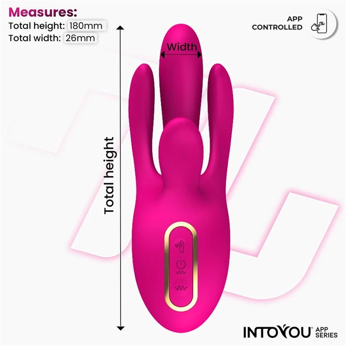 Intoyou Derek Vibe - Wibrator multifunkcyjny z 4 ramionami, Sterowany aplikacją
