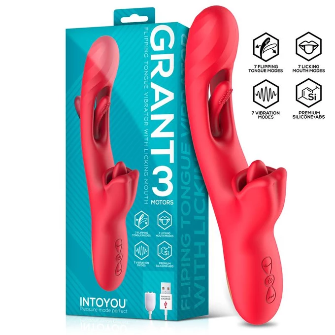 Intoyou Grant - Wibrator króliczek z funkcją rotacji i symulacją seksu oralnego