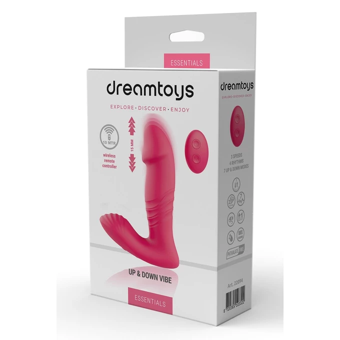 Dream toys Up &amp; Down Vibe - Wibrator Punktu G z funkcją pulsacji, sterowany pilotem