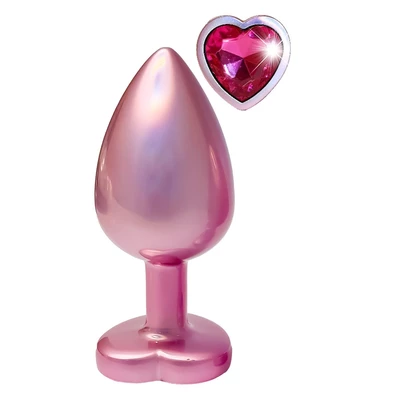 Dream Toys Gleaming Love Pearl - Korek analny z serduszkiem, różowy, L