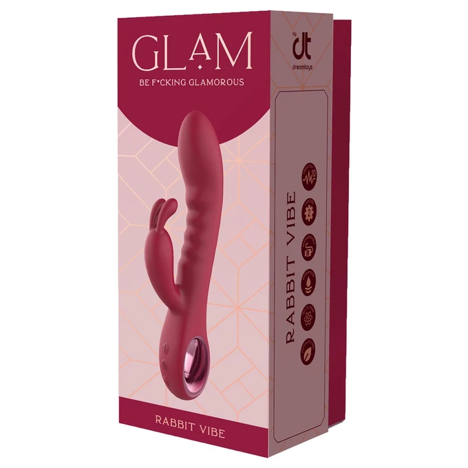 Dream toys Glam Rabbit Vibe - Wibrator Króliczek, bordowy