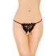 Softline 2282 - Stringi z otwartym krokiem, czarne