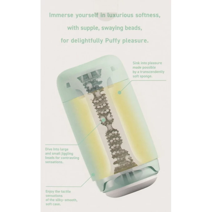 Tenga Puffy Mint Green - Masturbator Klasyczny z miękką teksturą