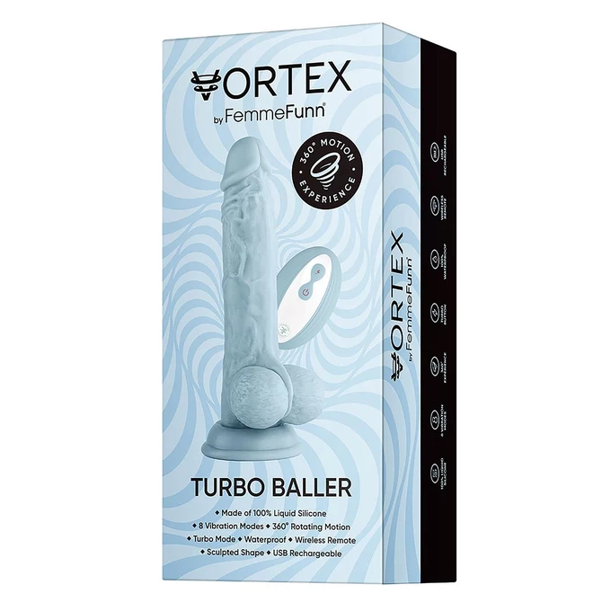 FemmeFun Turbo Baller - Dildo wibrujące z funkcją pulsacji, sterowane pilotem