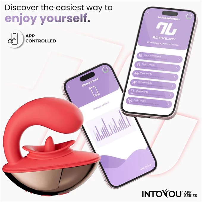 Intoyou Rondy - Wibrator podwójny z symulacją seksu oralnego, sterowany aplikacją