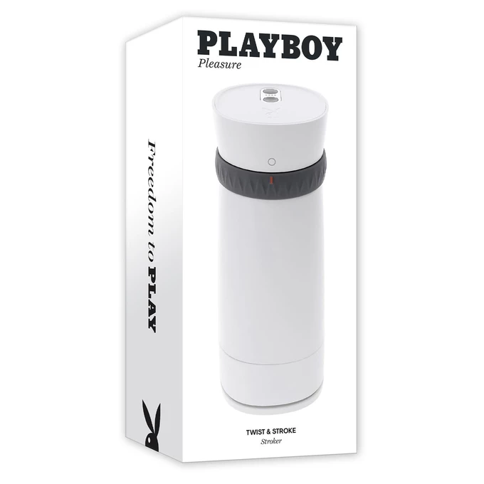 Playboy Twist &amp; Stroke - Masturbator wibrujący z funkcją podgrzewania i ściskania