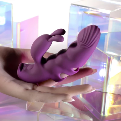Playboy Lend a hand - Wibrator na palec z funkcją pulsacji, różowy
