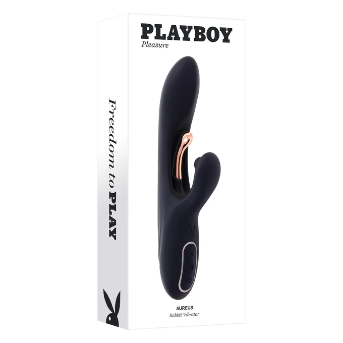 Playboy Aureus - Wibrator króliczek, czarny