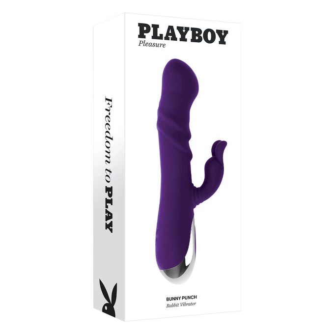Playboy Bunny peach - Wibrator króliczek, z rotującą główką