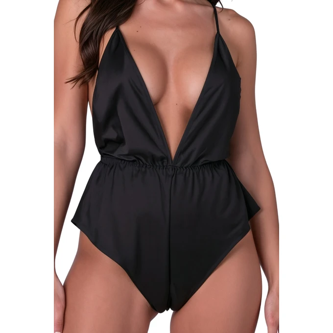 Passion Sensie Black - Satynowe body, czarne