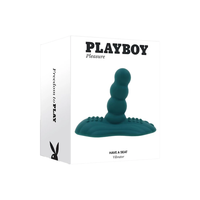 Playboy Have a sit - Wibrator klasyczny z wibrującą podkładką, sterowany pilotem