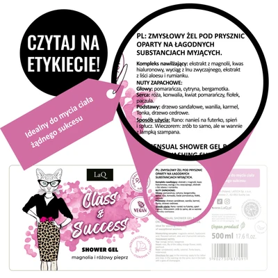 Laq &quot;Class &amp; Success&quot; - Żel pod prysznic o zapachu magnolii, 100 ml