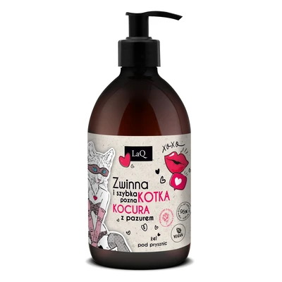 Laq &quot;Zwinna i szybka&quot; - Żel pod prysznic o zapachu piwoni, 500 ml