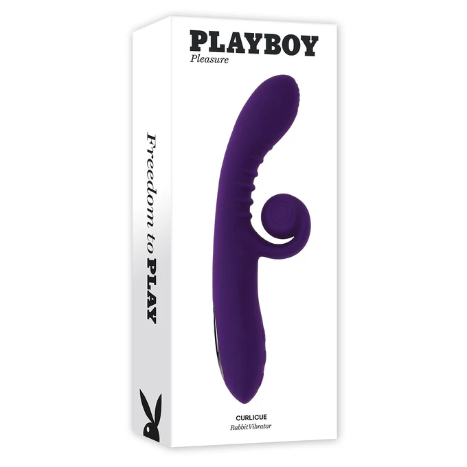 Playboy Curlicue - Wibrator króliczek z rozwijaną spiralą