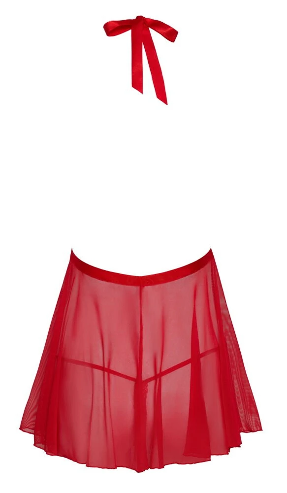 Kissable Babydoll - Koronkowa koszulka, czerwona