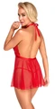 Kissable Babydoll - Koronkowa koszulka, czerwona