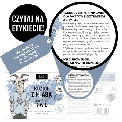 Laq &quot;Kozioł z klasą&quot; - żel pod prysznic, 500 ml