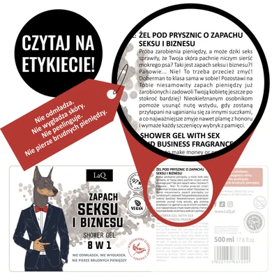 Laq &quot;Doberman zapach Seksu i biznesu - żel pod prysznic, 100 ml
