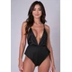 Passion Sensie Black - Satynowe body, czarne