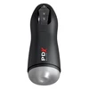 Pipedream PDX Elite Suck-O-Matic Clear - Masturbator wibrujący z funkcją ssania