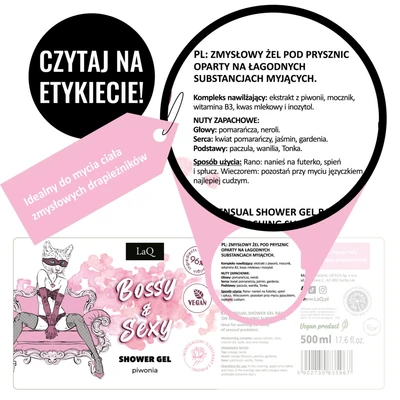 Laq &quot;Bossy &amp; Sexy&quot; - żel pod prysznic o zapachu piwoni, 100 ml
