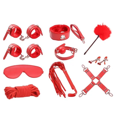 Intoyou BDSM bondage set - Zestaw BDSM, Czerwony