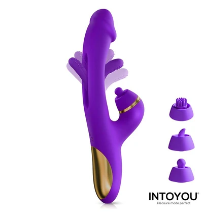 Intoyou Siter - Wibrator króliczek z funkcją flipping i tapping, z wymiennymi końcówkami