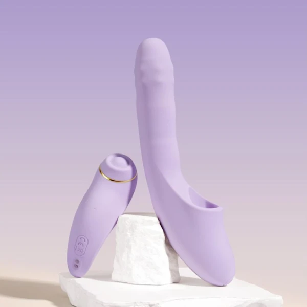 Svakom DuoGlow - Wibrator króliczek 2w1 z funkcją pulsacji i odpinanym stymulatorem łechtaczki 