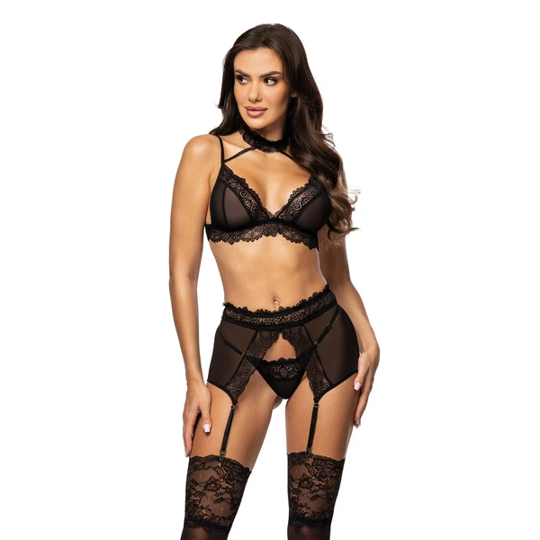 Beauty Night Velvet Sin - Kompet bielizny, Czarny