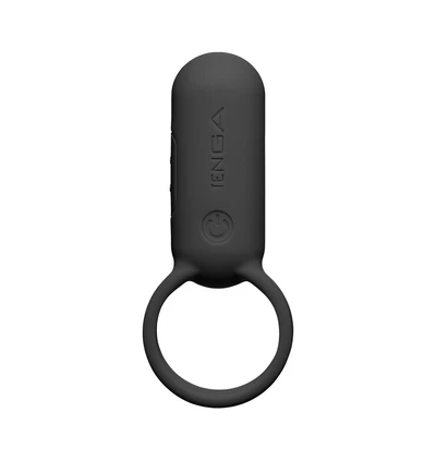 Tenga  paiRing - Wibrujący pierścień erekcyjny dla par z etui, Czarny