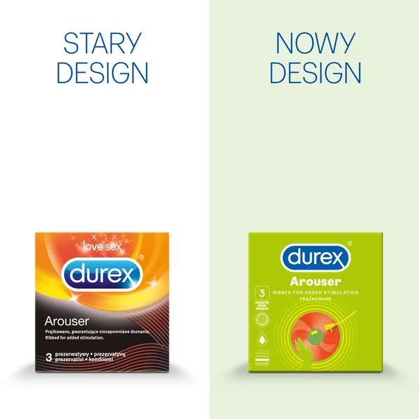 Durex Arouser - prezerwatywy pokryte prążkami
