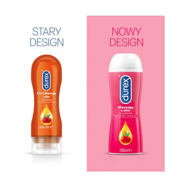 Durex Play do masażu stymulujący - pomarańcza-guarana - Żel intymny