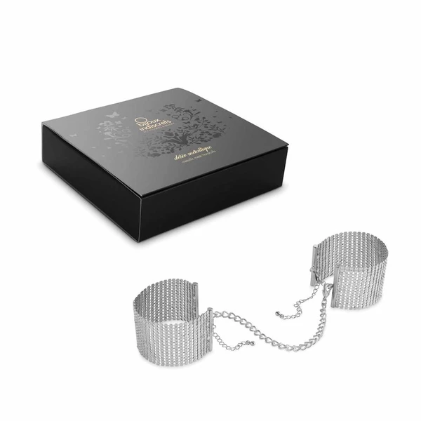 Bijoux Indiscrets Désir Métallique -  kajdanki z łańcuszków, srebrny